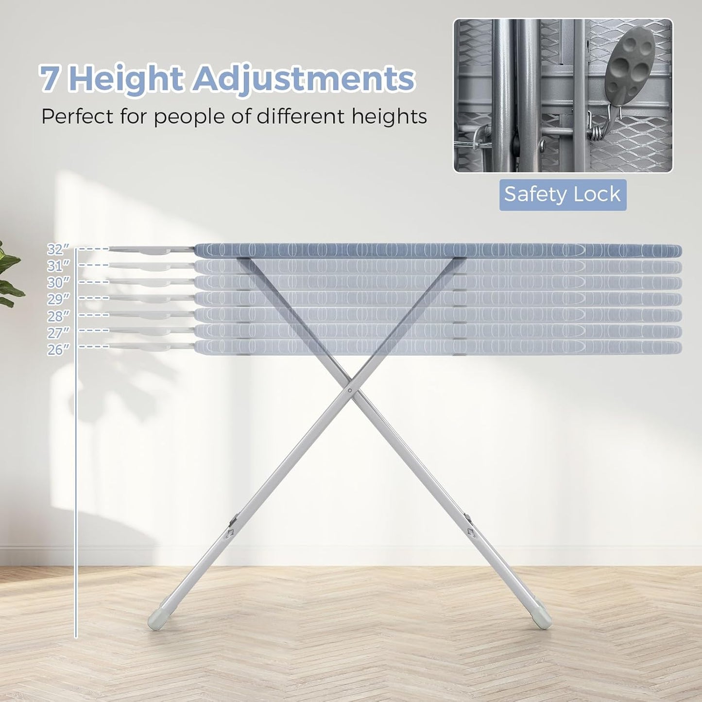 Ironing Board with Iron Rest