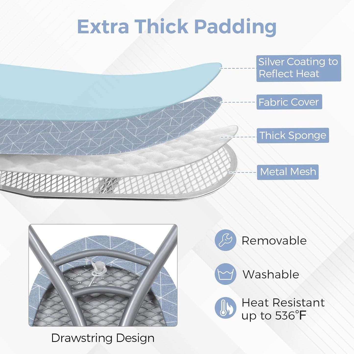 Ironing Board with Iron Rest