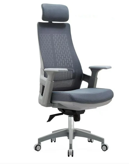 WGYI A2020 Office Chair (Grey) - Neck Rest Office Executive Chair