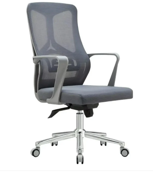 WGYI B202 Padded (Grey) Office Arm Chair
