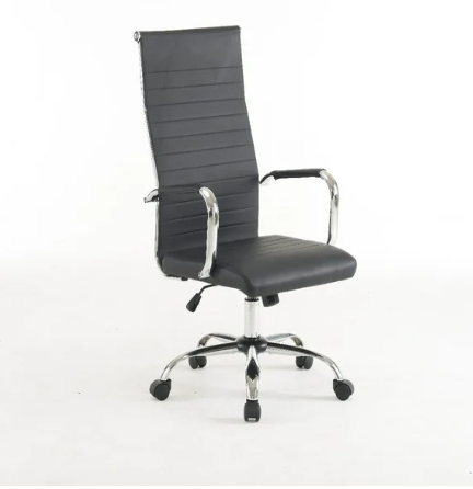 WGYI 922H High Back Padded Office Chair (Black) PU Leather Office Executive Chair