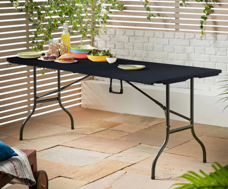 1.8m Folding Table Black