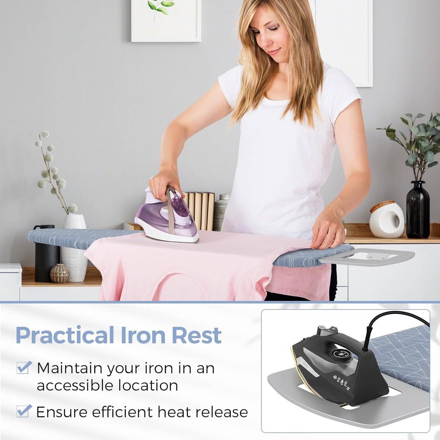 Ironing Board with Iron Rest