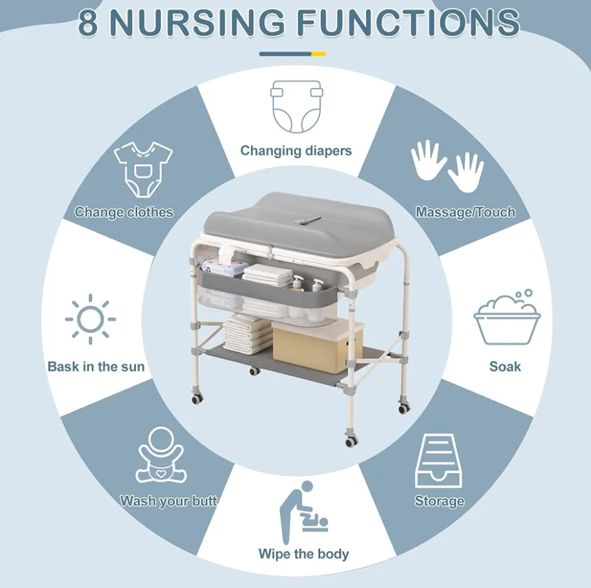 Portable 2 in 1 Baby Changing Station and Bath