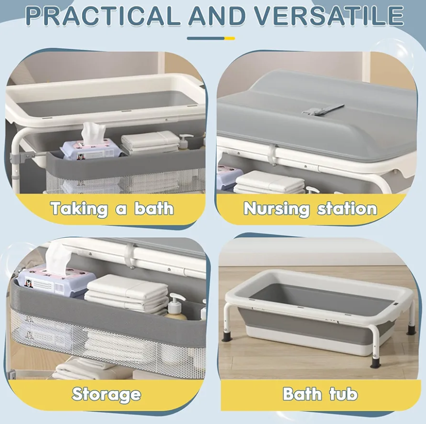Portable 2 in 1 Baby Changing Station and Bath